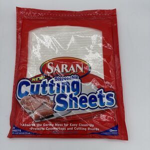 Saran Disposable Cutting Board Cutting Sheets Pack of 20 Brand New Discontinued